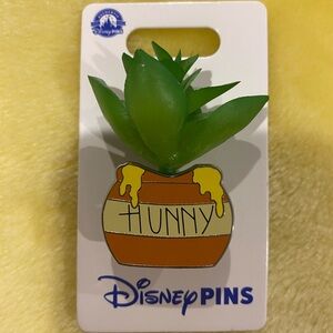 Disney Hunny Pot Pin with Green Succulent